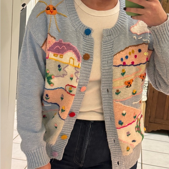 HUNTER BELL Multicolor Embroidered Cardigan - Picture 2 of 2